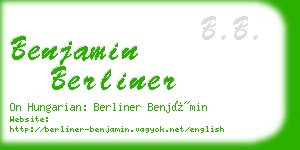 benjamin berliner business card